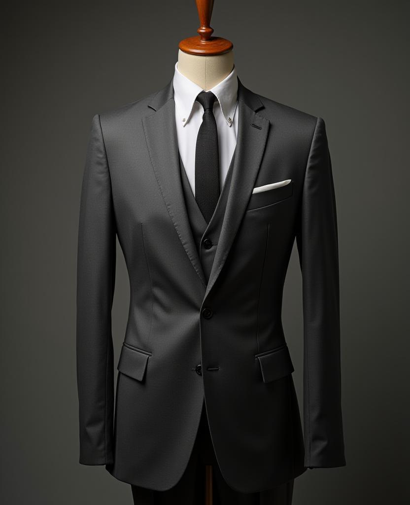 Traje clásico gris para caballero